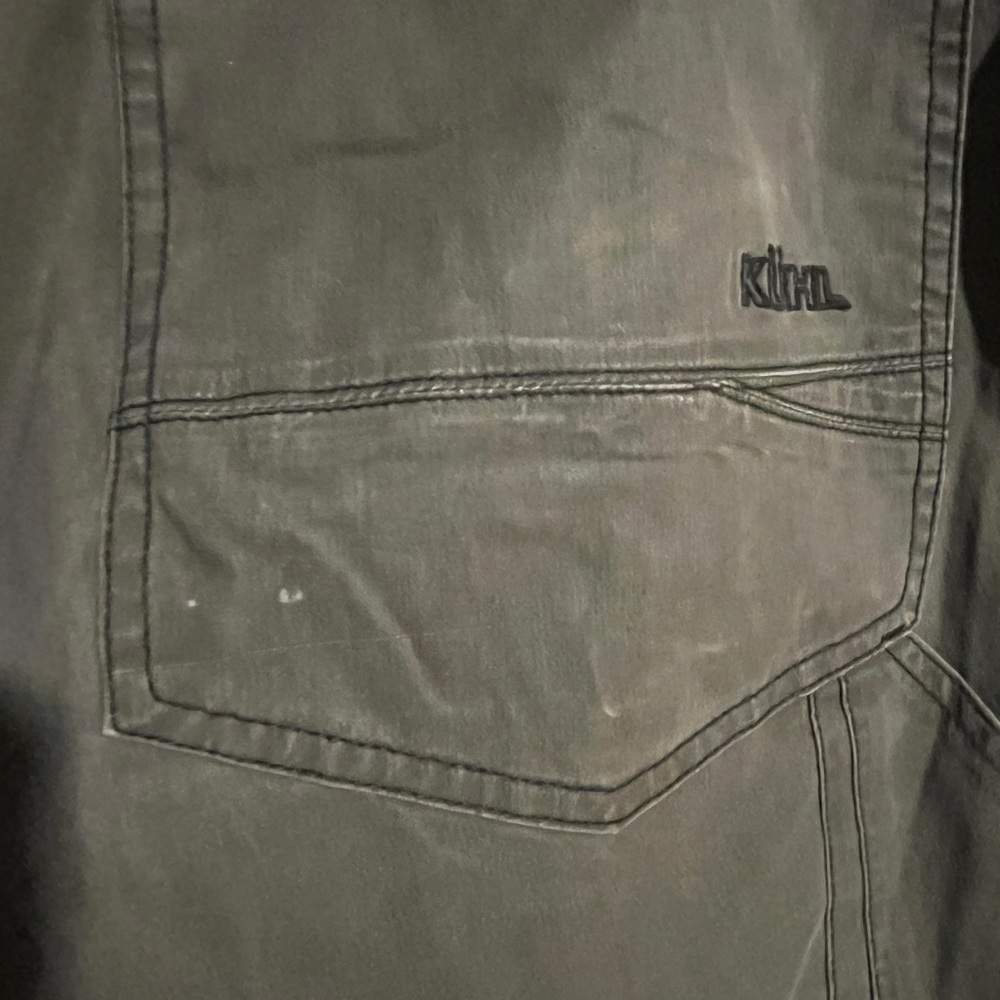 31x30 KUHL work pants olive and grey lightweight outdoor
